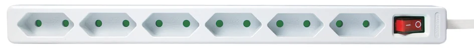 LogiLink Multiprise Euro, 6 prises, avec interrupteur, blanc - OEM LPS232