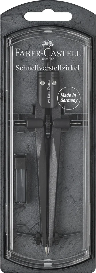 FABER-CASTELL Compas à réglage rapide STREAM, noir - OEM 174530