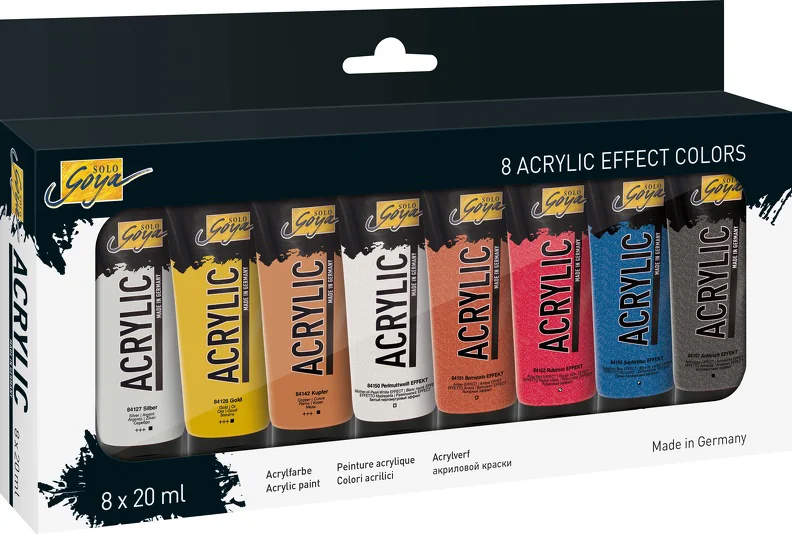 KREUL Peinture acrylique SOLO Goya Acrylic, 20 ml, set de 8 - OEM 84174