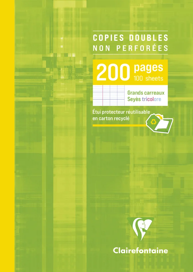 Clairefontaine Copies doubles non perforées, A4, seyès - OEM 5721C