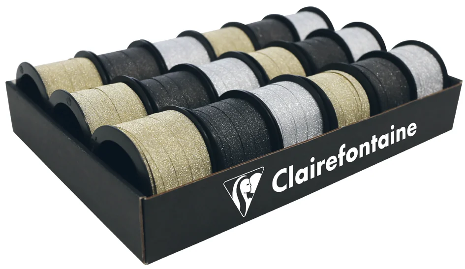 Clairefontaine Bolduc sur bobine 'Fantasy', glitter - OEM 612697C