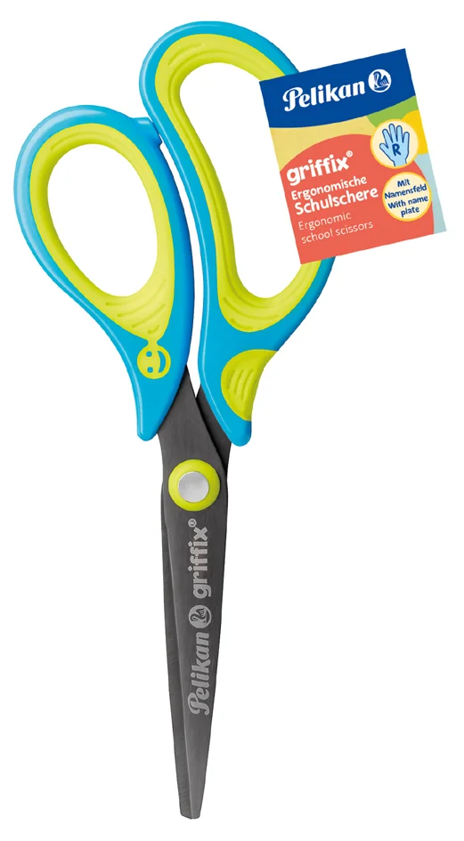 Pelikan Ciseaux scolaires griffix, pointu, Neon Black - OEM 300009545