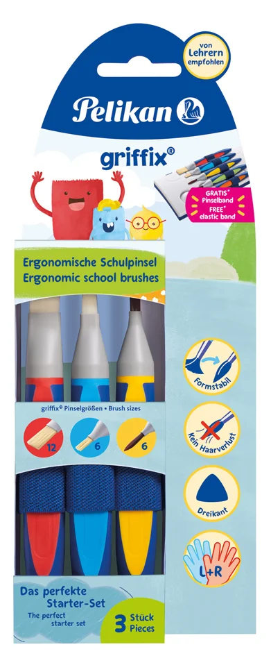 Pelikan Set de pinceaux scolaires griffix, 5 pièces - OEM 100401604