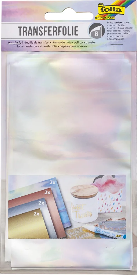folia Film de transfert, 90 x 160 mm, 8 feuilles, assorti - OEM 328