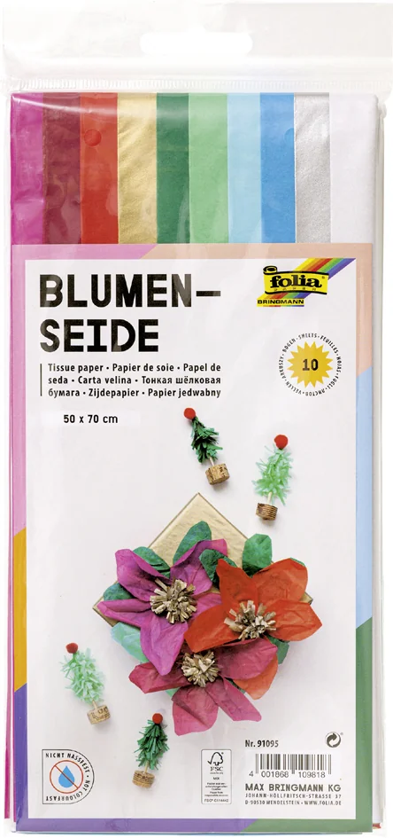 folia Papier de soie 'Xmas', (l)500 x (L)700 mm, 20 g/m2 - OEM 91095