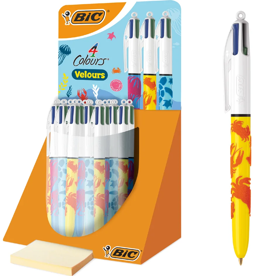 BIC Stylo à bille rétractable 4Colours Velours, présentoir - OEM 9672781 – Image 3
