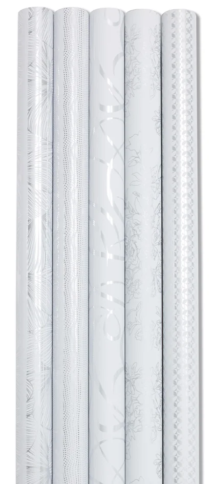 Clairefontaine Papier cadeau 'Premium blanc', en présentoir - lot de 30 - OEM 211825C