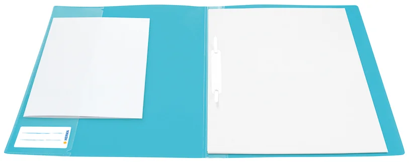 HERMA Chemise à lamelle, PP, A4, turquoise translucide - OEM 19497