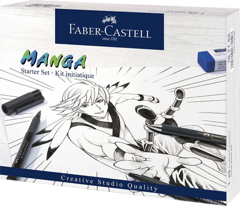 FABER-CASTELL Feutre PITT artist pen, kit de démarrage Manga - OEM 167152