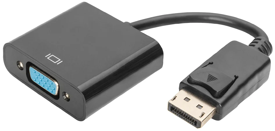 DIGITUS Câble adaptateur, DisplayPort - HD15, 0,15 m, noir - OEM AK-340410-001-S