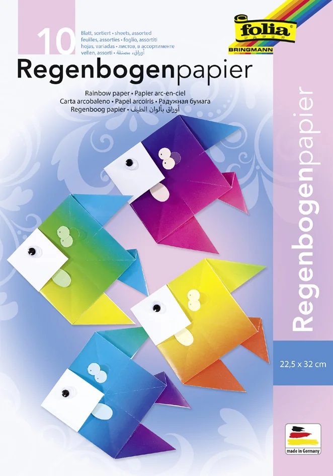 folia Pochette de papier arc-en-ciel, 225 x 320mm, 100g/m2 - OEM 765