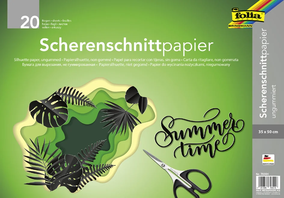 folia Papier pour découpage silhouette, 350 x 500 mm, noir - OEM 70301