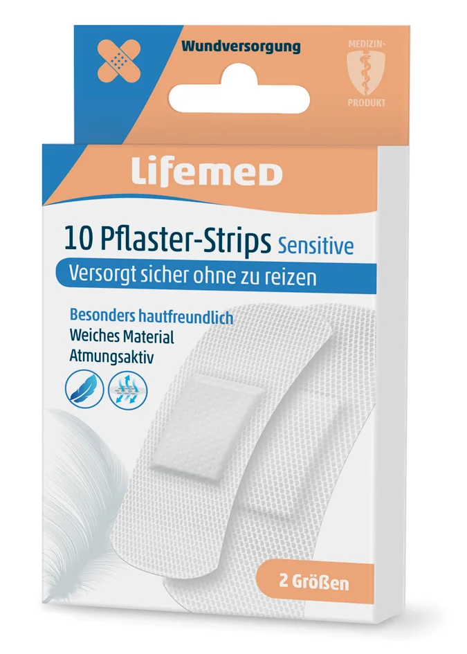 Lifemed Pansements 'Sensitive', blanc, pack de 10 - OEM 99002