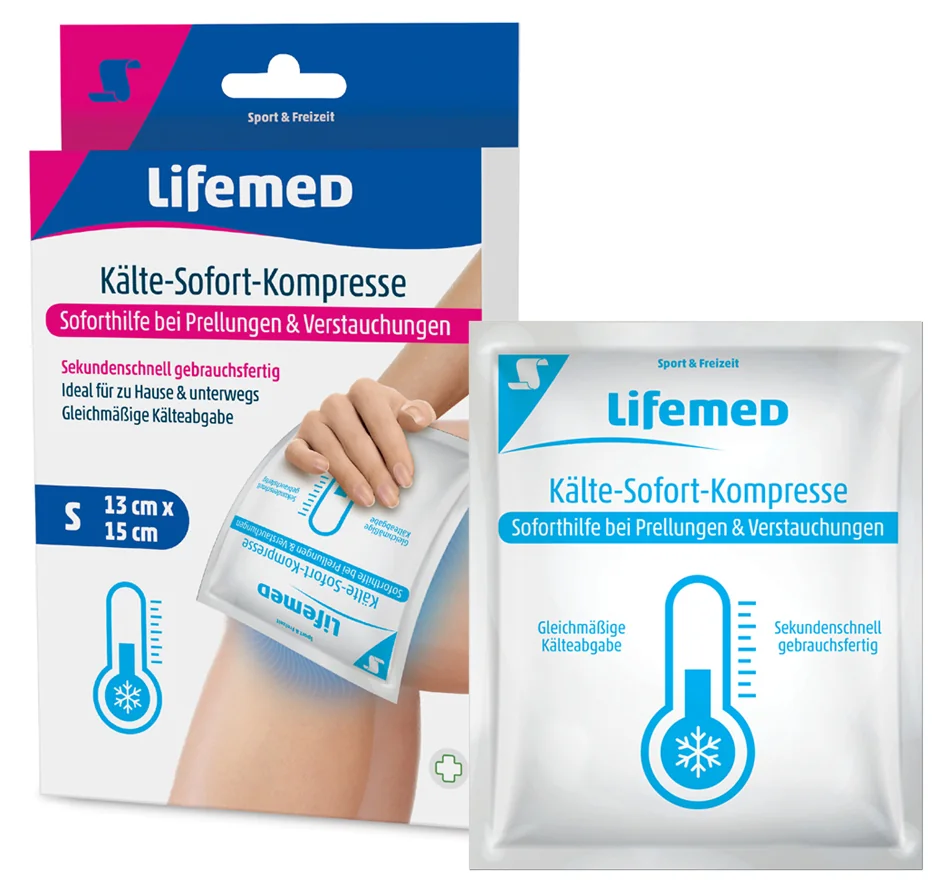 Lifemed Compresse de froid instantané, 150 x 130 mm, blanc - OEM 99228