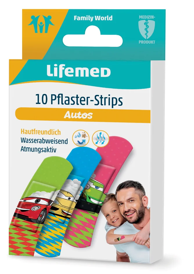 Lifemed Pansement pour enfants 'Voitures', paquet de 10 - OEM 99573