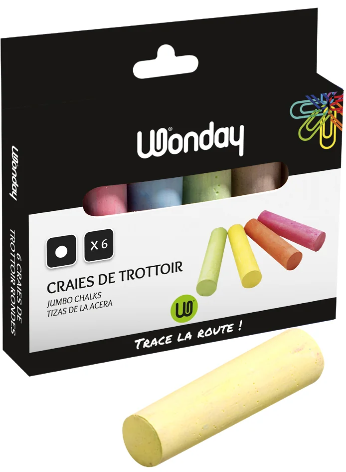Wonday Craie de trottoir 'marelle', étui carton de 6 - OEM FEC700092