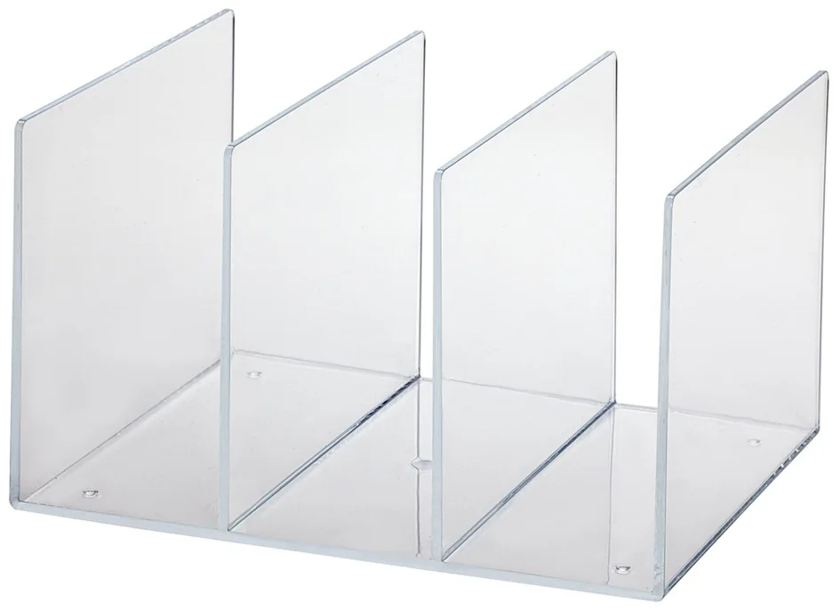 MAUL Porte-revues acrylique, 3 compartiments, transparent - OEM 1958505