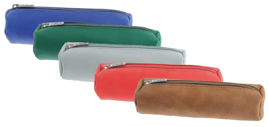 herlitz Trousse ronde, en similicuir, assorti - lot de 5 - OEM 300000591