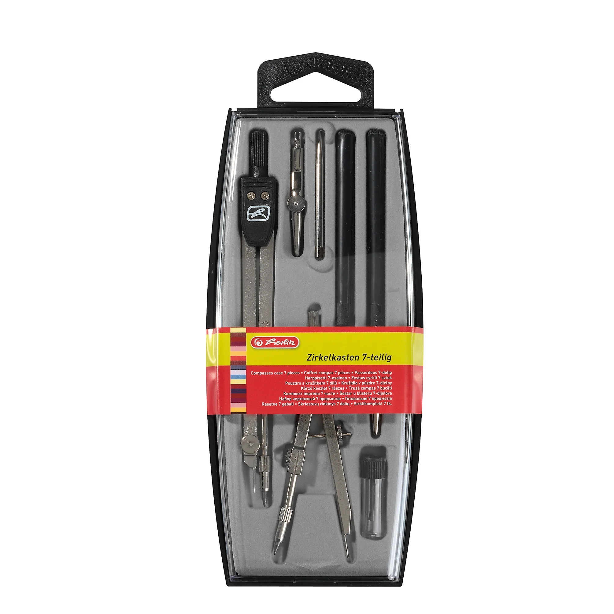 herlitz Coffret de compas, 7 pièces, noir - OEM 300001323