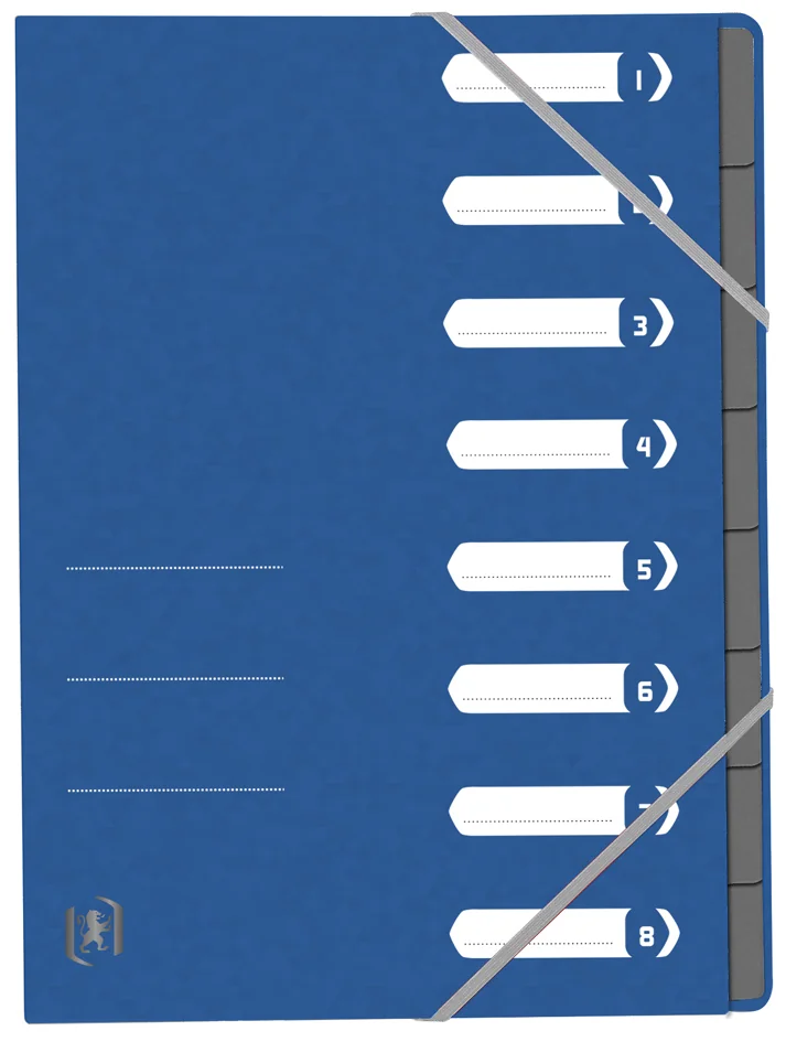 Oxford Trieur Top File+, A4, 8 compartiments, bleu clair - OEM 400116254
