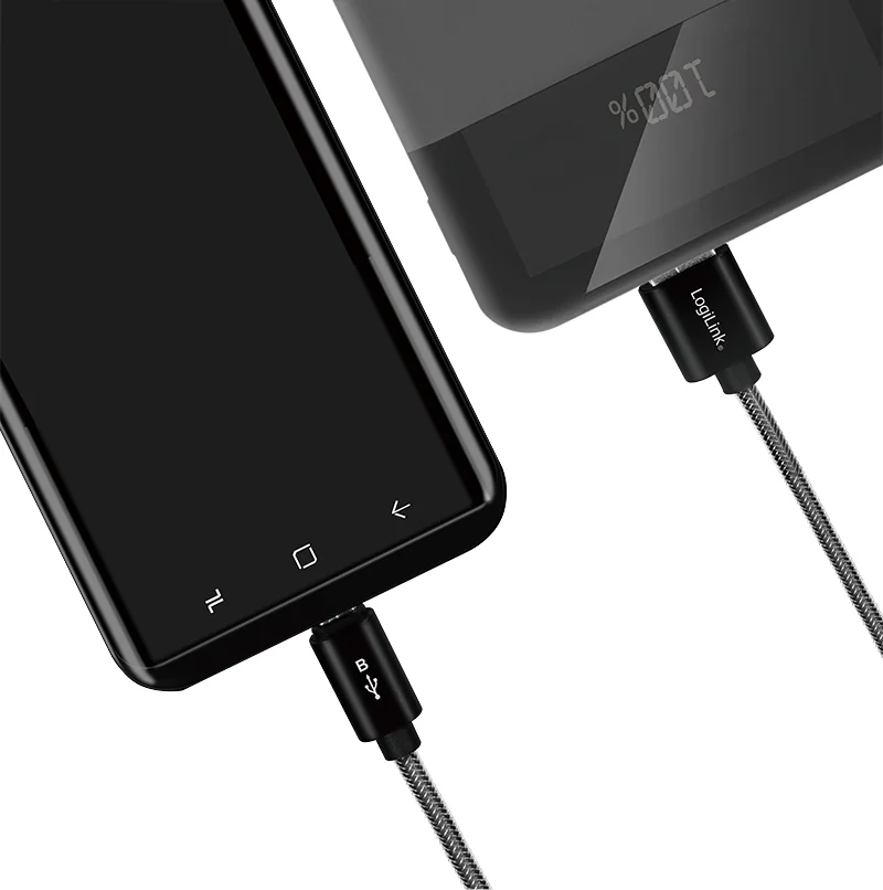 LogiLink Câble de charge & données, USB-micro USB mâle, 1,0m - OEM CU0132