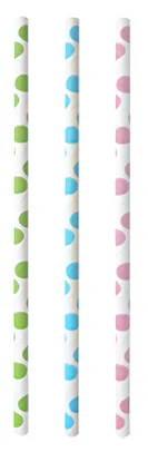 PAPSTAR Paille en papier 'Dots', 200 mm, assorti - OEM 85227