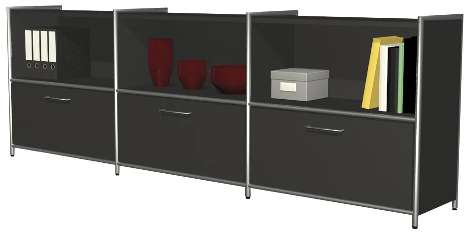 kerkmann Bahut ARTLINE, 2 hauteurs de classeur, 3 tiroirs - OEM 13799810