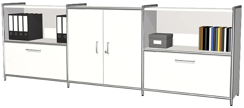 kerkmann Bahut ARTLINE, 2 hauteurs de classeur, blanc - OEM 13791410