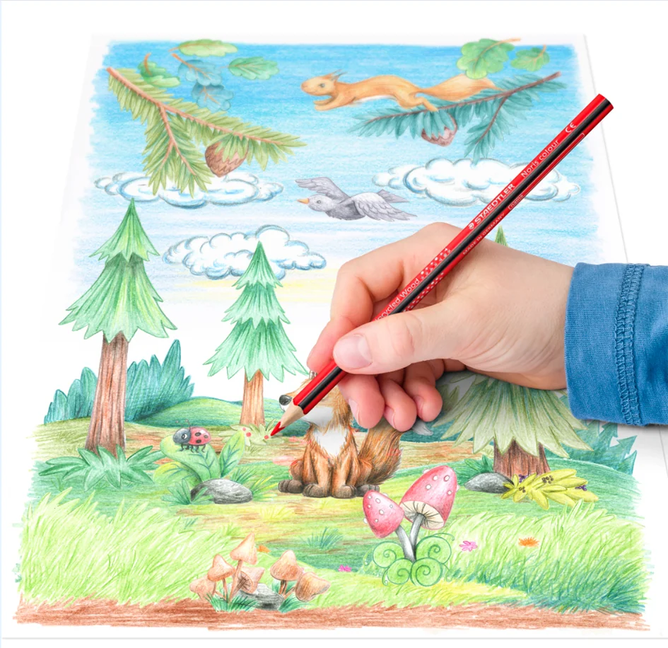 STAEDTLER Crayon de couleurs triangulaire Noris colour, 144 - OEM 187 C144