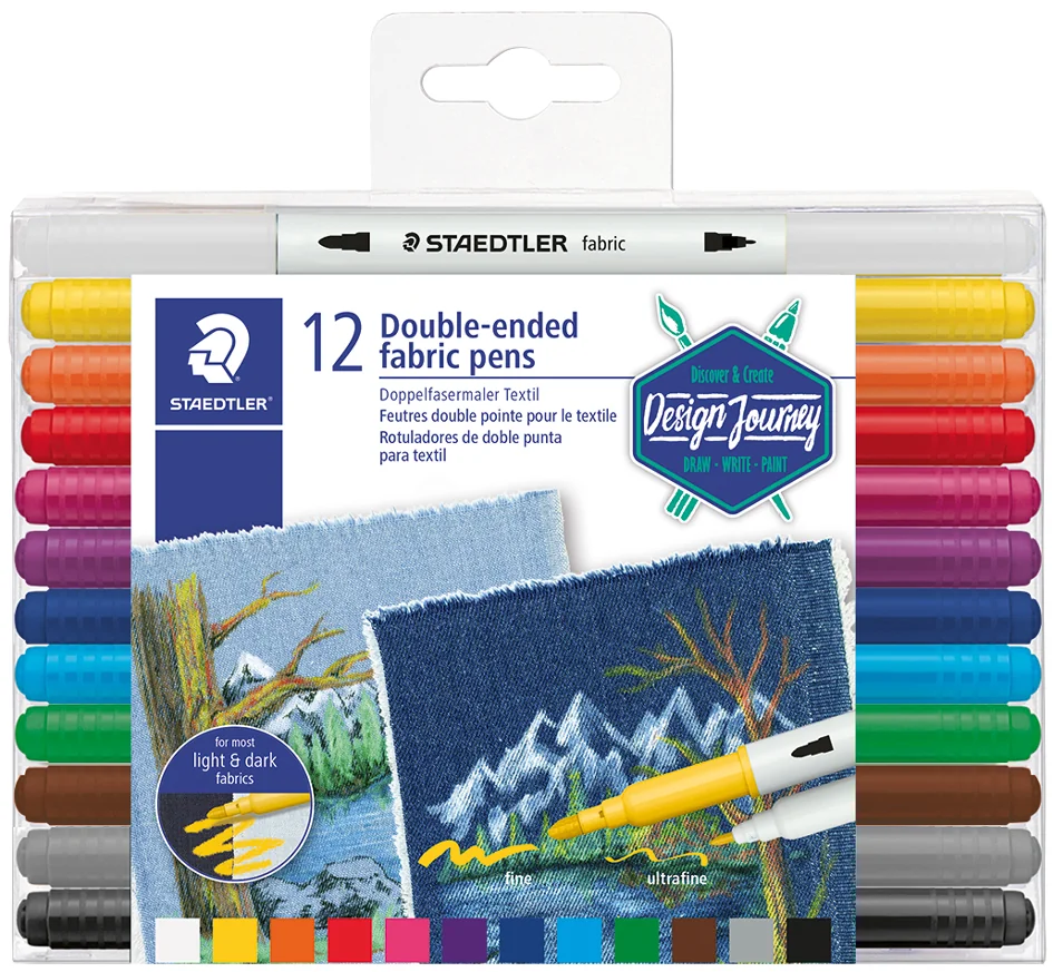 STAEDTLER Feutre double pointe textile, étui de 12 - OEM 3190 TB12