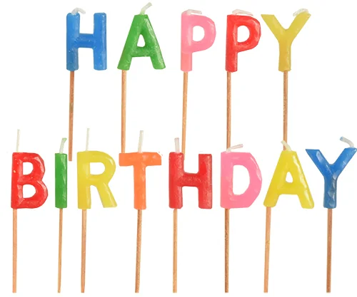 PAPSTAR Bougie pour gâteau d'anniversaire 'Happy Birthday' - OEM 19559