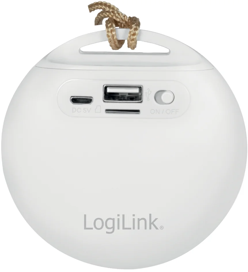 LogiLink Haut-parleur bluetooth V4.2, dragonne, blanc/gris - OEM SP0055