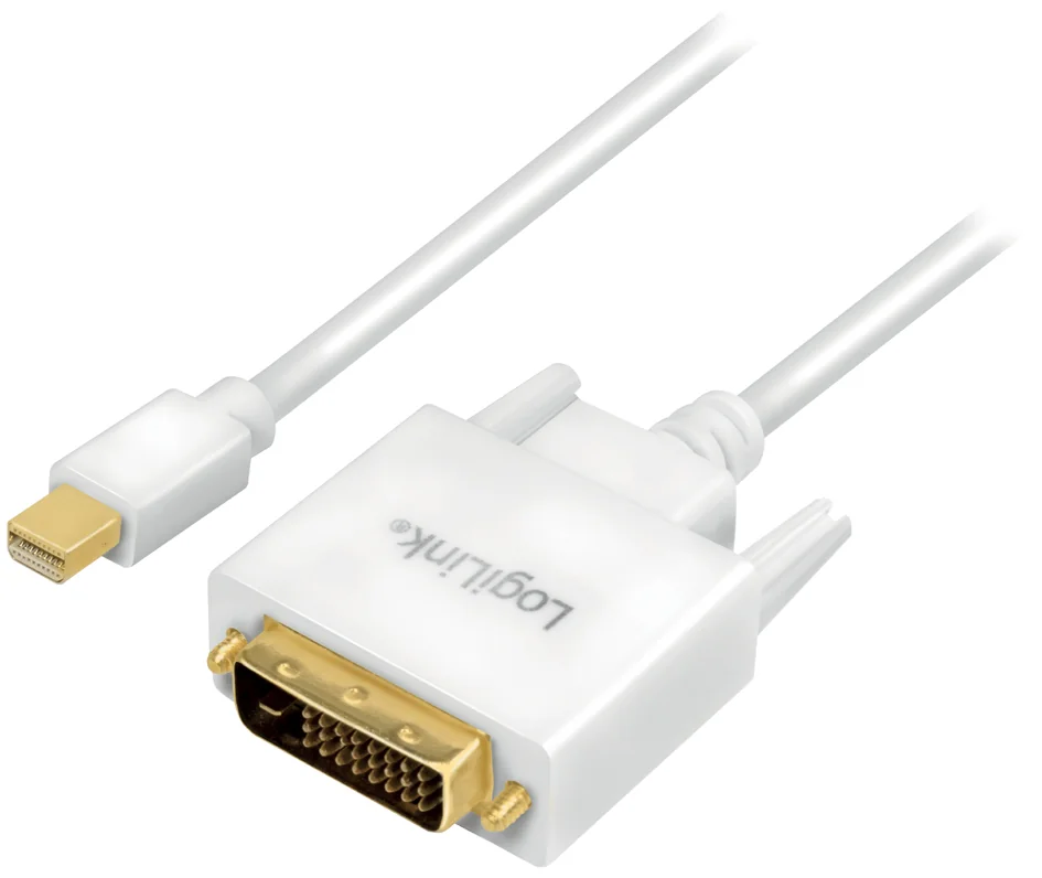 LogiLink Câble adaptateur Mini DisplayPort - DVI, blanc - OEM CV0138