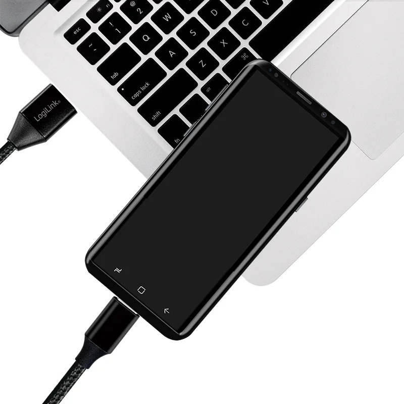 LogiLink Câble USB 2.0, USB-A - USB-C mâle, 1,0 m, noir - OEM CU0140