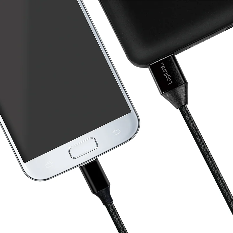 LogiLink Câble USB 2.0, USB-A - Micro USB, 0,3 m, noir - OEM CU0143