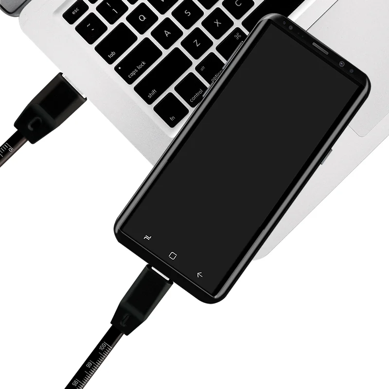 LogiLink Câble USB 2.0 avec règle, USB-A - USB-C mâle, noir - OEM CU0157