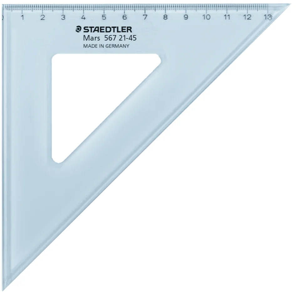 STAEDTLER Equerre 'Mars', 45 degrés, hypoténuse: 200 mm - OEM 567 21-45