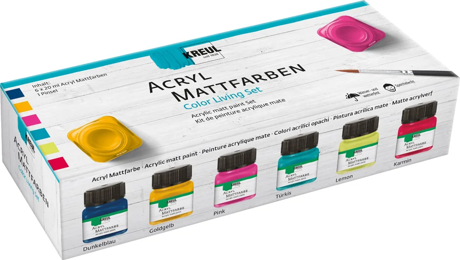 KREUL Peinture acrylique mate, kit Color Living - OEM 75601