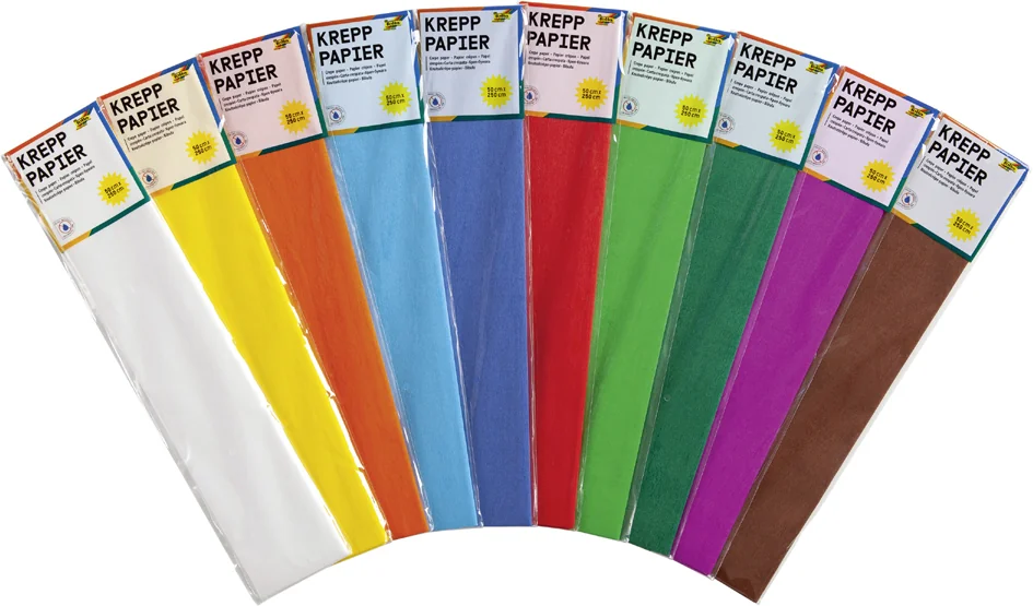 folia Papier crépon, 500 mm x 2,5 m, 32 g/m2, assorti - OEM 82209