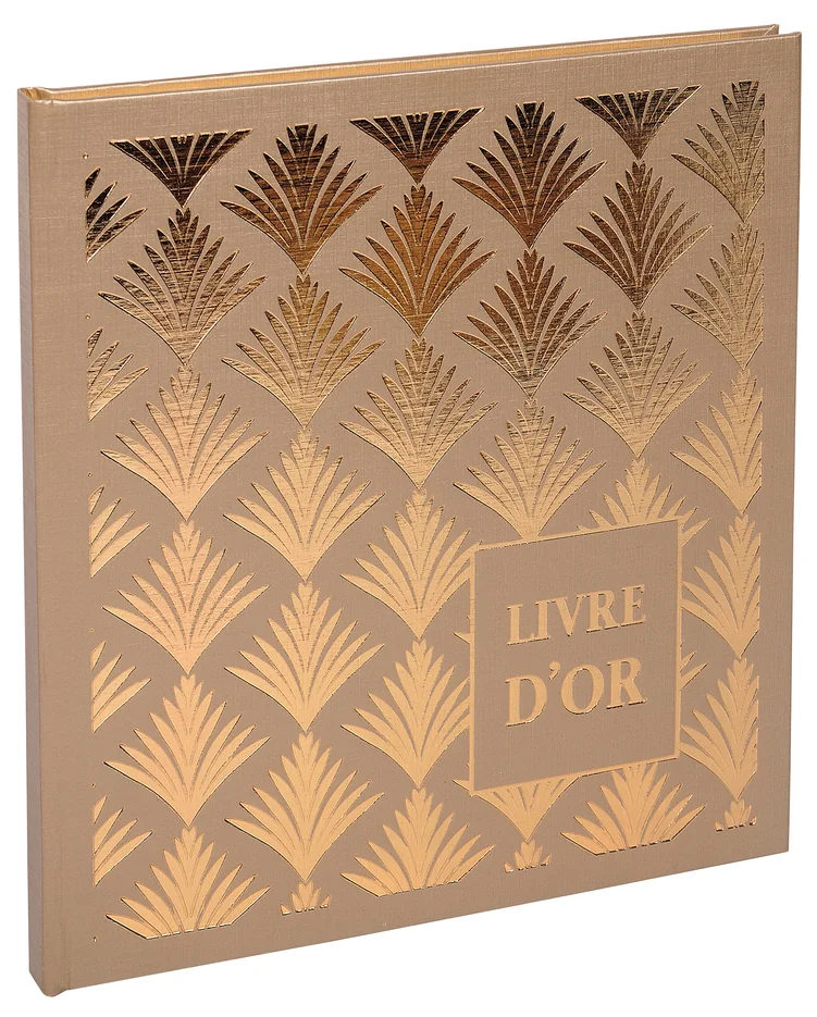 EXACOMPTA Livre d'Or Palmyre, 210 x 190 mm, or/nude - OEM 9522E