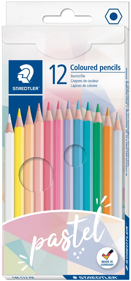 STAEDTLER Crayons de couleur pastel, étui carton de 12 - OEM 146 C12 PA
