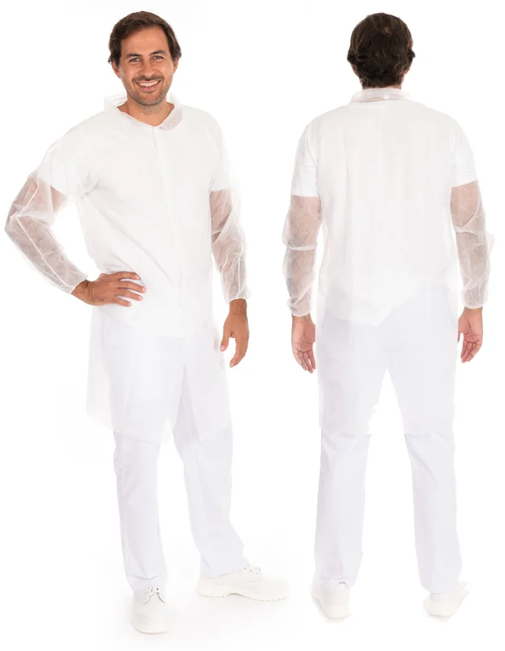 HYGOSTAR Blouse visiteur ECO HYGOBASE, blanc, XL - lot de 10 - OEM 274099