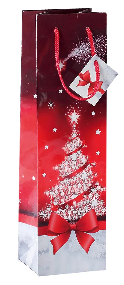 sigel Sac cadeau de Noël pour bouteille 'Sparkling Tree' - OEM GT024