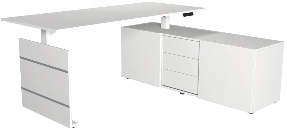 kerkmann Poste de travail complet Move 3, blanc/gris clair - OEM 10384911 – Image 2