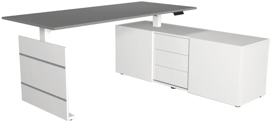 kerkmann Poste de travail complet Move 3, blanc/gris clair - OEM 10384911 – Image 4