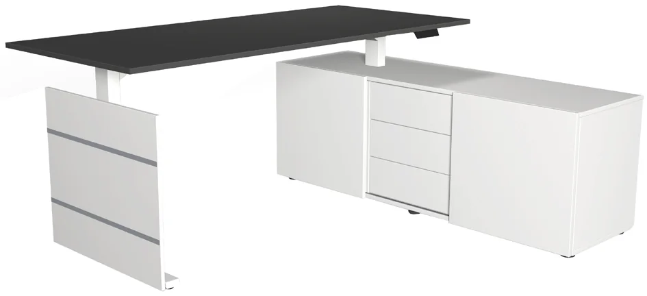 kerkmann Poste de travail complet Move 3, blanc/gris clair - OEM 10384911 – Image 5