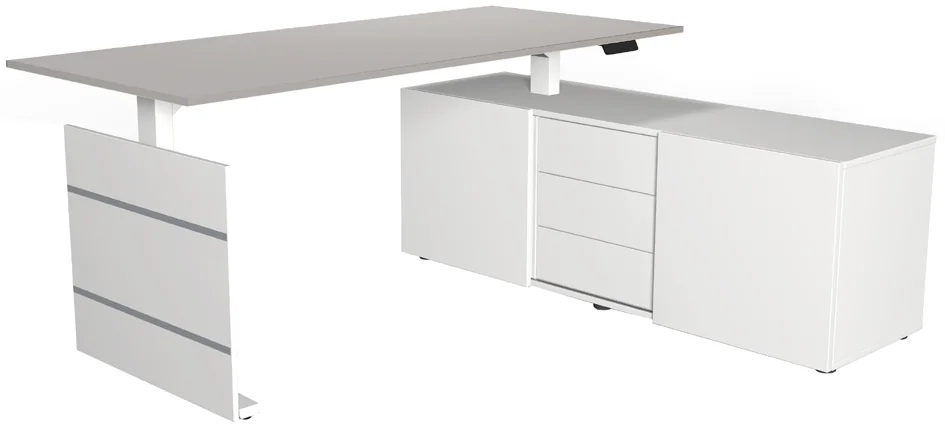 kerkmann Poste de travail complet Move 3, blanc/gris clair - OEM 10384911 – Image 6