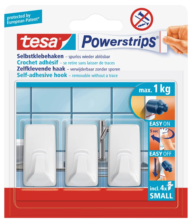 tesa Powerstrips Crochet LARGE rectangle, blanc - OEM 58272-00000-20