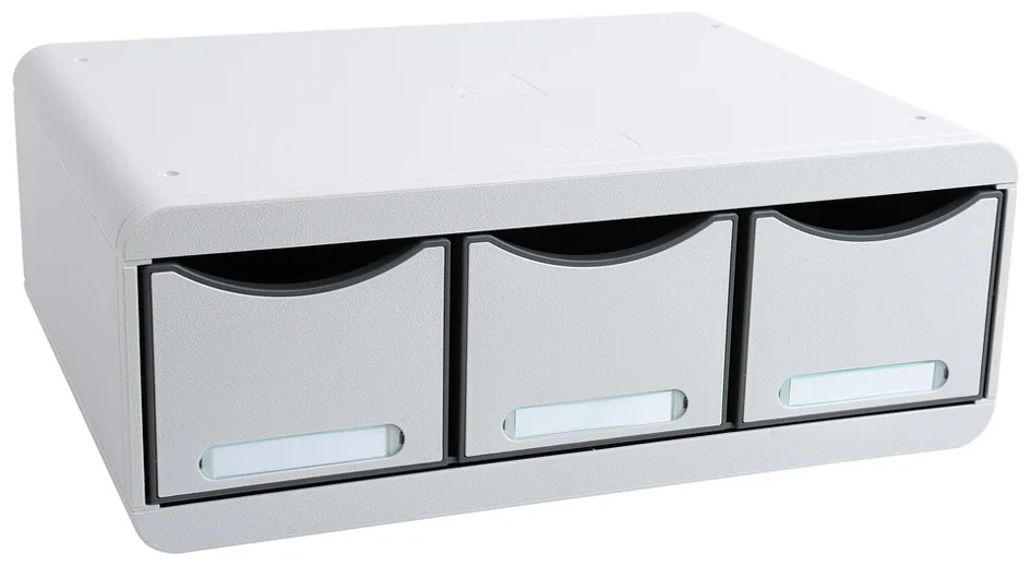 EXACOMPTA Module de classement TOOLBOX MAXI, 3 tiroirs, gris - OEM 318740D