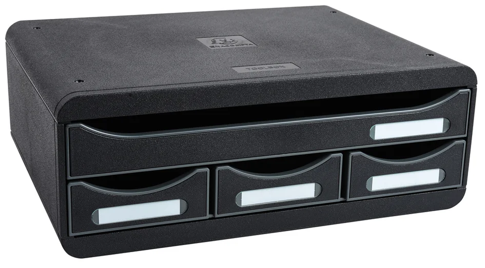 EXACOMPTA Module de classement TOOLBOX MINI, 4 tiroirs, noir - OEM 319714D